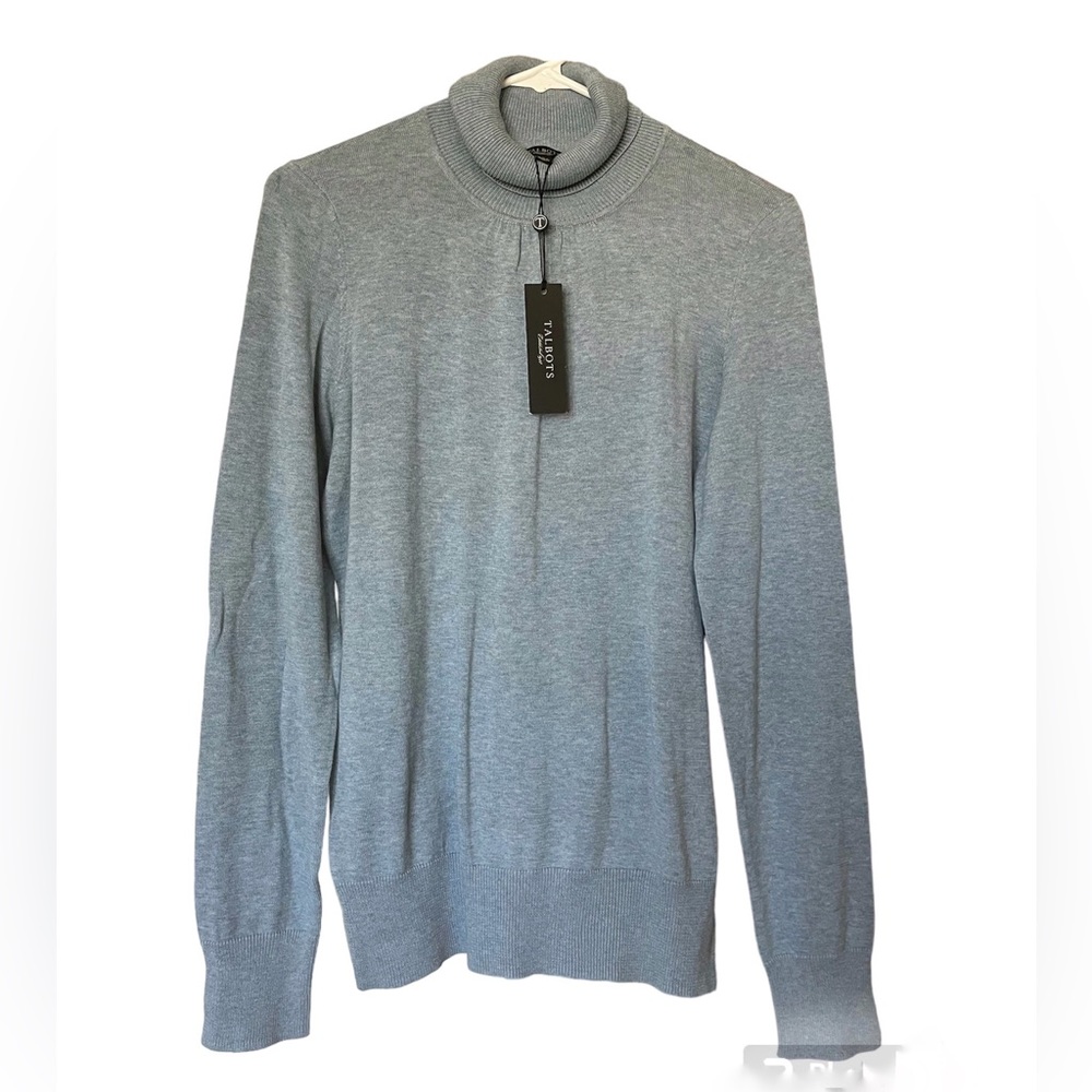 New Talbots Blue‎ Women’s Sweater Turtleneck Sz M